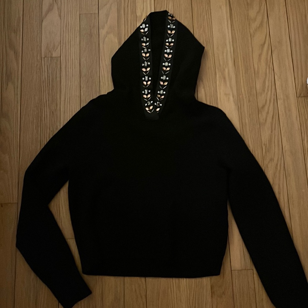 Knit crop sweater Zara embroided